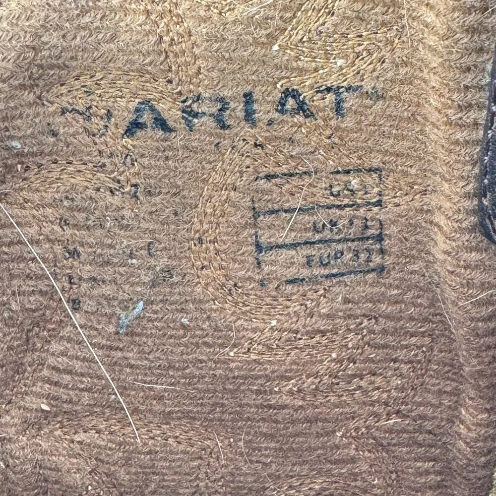 Ariat‎ 4LR Heritage Western Boot Unisex Kid's US 1 Borwn Suede Leather Mid Calf